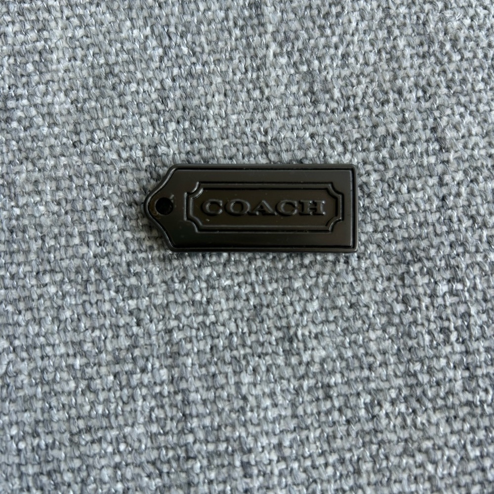 Coach gun metal Tag
